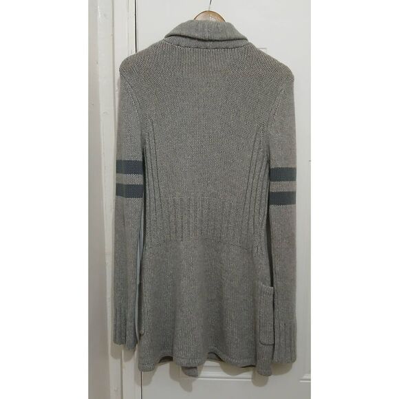 James perse women small shawl collar double Breasted sweater 100% cashmere gray - Picture 4 of 8